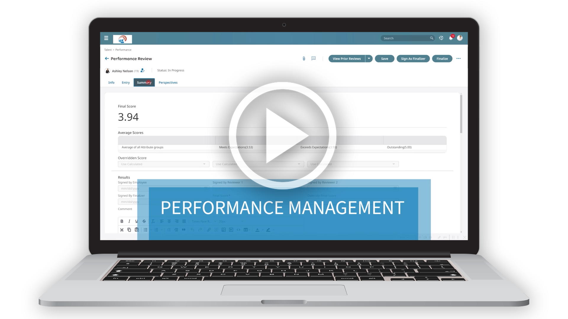 Performance Management Demo Video